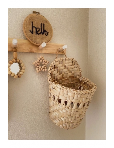 Naturel Hasır Sepet Organizer, Banyo Organizer, Mutfak Organizer, Dekoratif Sepet(DELİKLİ)